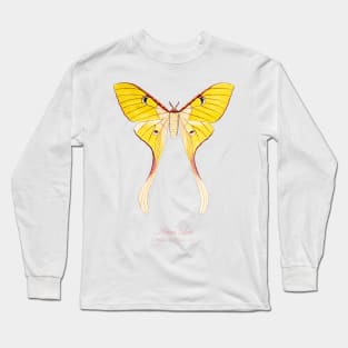 Moth - Malaysian Moon Moth, Actias Maenas Leto female 1 Long Sleeve T-Shirt